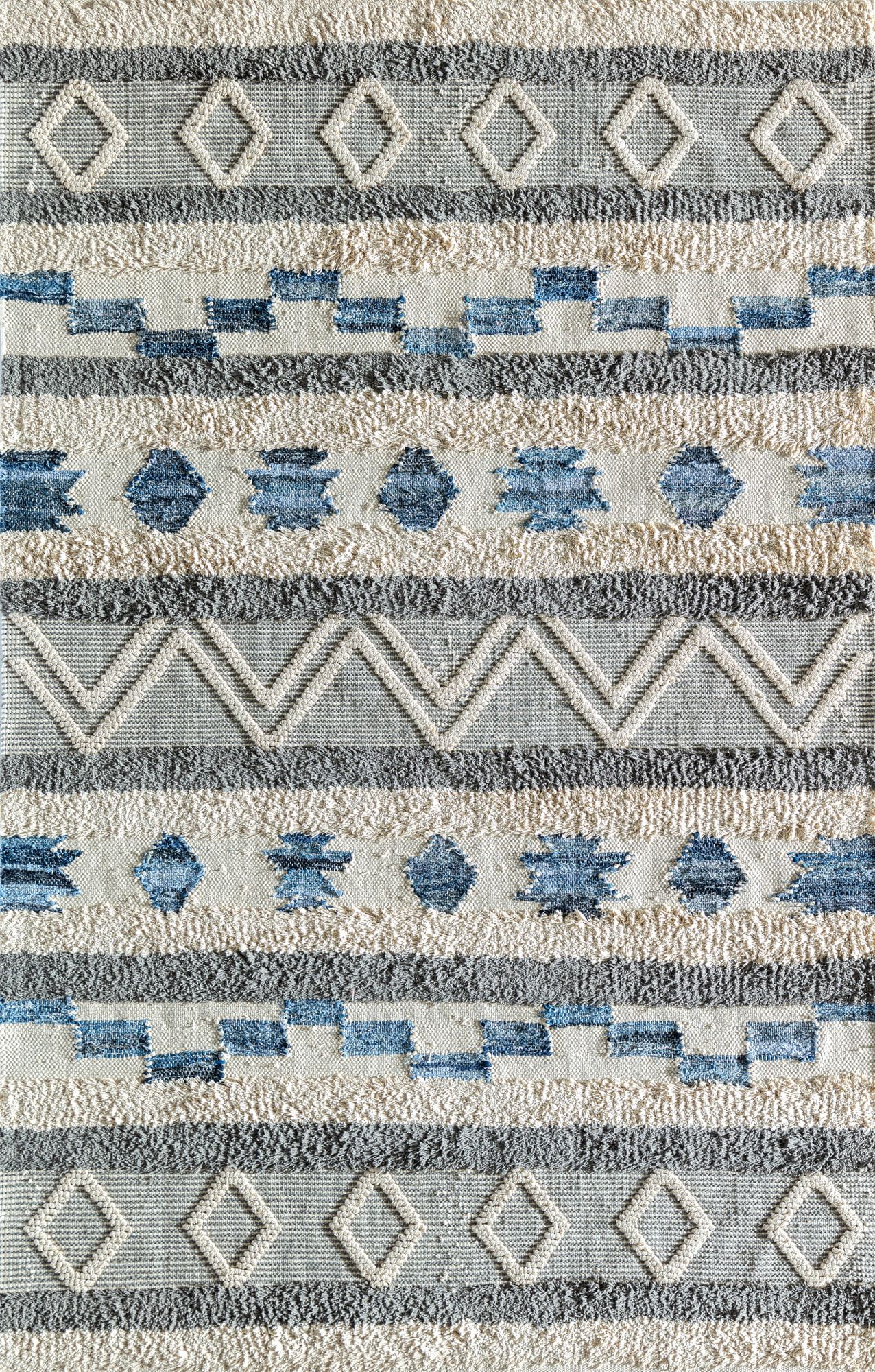 Rugs America YV10A Eternal Tribal Moroccan Gray Area Rug, 8'0"x10'0"