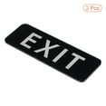 thumbnail image 3 of Uxcell 9"x3" EXIT Sign Acrylic Self Adhesive Door Sticker Wall Mounting Sign Black 2 Pack, 3 of 5