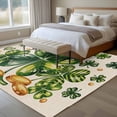 thumbnail image 4 of St Patrick's Day Area Rugs 5'x7', Small Throw Rugs for Laundry Room Playroom, Green Shamrock Leaf Gold Coin Retro Beige Indoor Outdoor Rug Non-Slip Low Pile Carpet Runner Reversible Floor Mats, 4 of 8