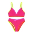 thumbnail image 7 of cocolona Womens High Waisted Bikini Sets V Neck Color Block Two-Piece Swimsuits Vacation Beach Bathing Suit, 7 of 7