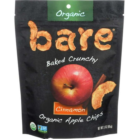 Bare Fruit 100 Percent Organic Cinnamon Apple Chips, 3 Ounce -- 12 per Case.