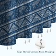 thumbnail image 6 of Blue Geometric Pattern with Elephants Shower Curtain 36"x72" ,Bathroom Decorative Shower Curtains Set with 12 Hooks,Modern Waterproof Washable Shower Curtain, 6 of 6