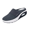 thumbnail image 2 of Womens Shoes, Shoes for Women, Walking Shoes, Women Shoes, Office Shoes, Air-Cushion Slip-On Walking Shoes, Orthopedic Diabetic Slippers, With Arch-Support for Women, Dark Gray 7, 2 of 5