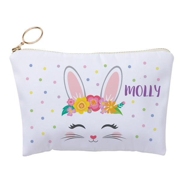 Personalized Planet Beautiful Bunny Personalized Zipper Pouch