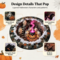 thumbnail image 4 of 3D Halloween Rug, 2026 New 3D Novelty Ghost Skeleton Optical Illusion Rugs, Round Rug with Non-Slip Bottom, Soft Crystal Velvet for House, Living Room, Dorm & Horror Party Decor, 20*20", 4 of 8