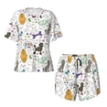 thumbnail image 4 of Kdxio Colorful Poodle Dog Print Pajamas Sets for Women Short-Sleeved Pjs with Lounge Shorts Two Piece Sleepwear S-4XL, 4 of 9