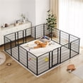 thumbnail image 4 of Yaheetech 31.5" H 16-Panel Portable Steel Dog Playpen with 2 Doors, Black, 4 of 9