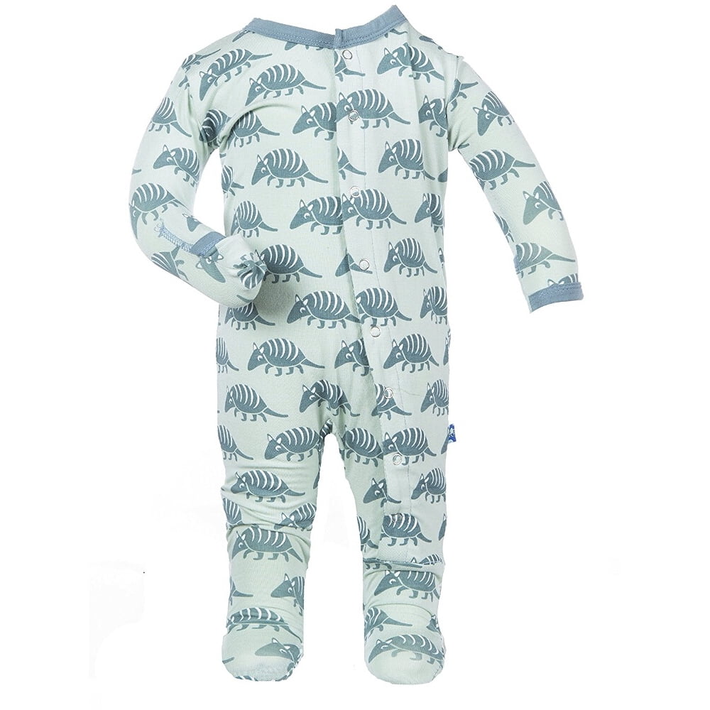KicKee Pants KicKee Pants Little Boys Footie Aloe Armadillo