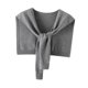 thumbnail image 3 of Chal/bufanda de punto para mujer, accesorio versátil, capa, bufanda informal de viaje. Gris, 3 of 9