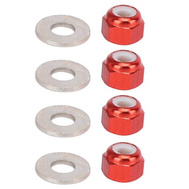 Écrou de Verrouillage Hexagonal de Roue, Écrou de Roue Durable, Écrou de Roue RC, Portable pour Débutant en Extérieur pour Voiture RC Wltoys 1/14 144001 Rouge A949-49R