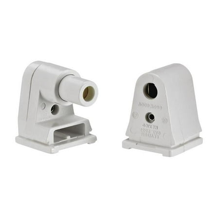 660W Plunger Fluorescent Lamp Holder - White