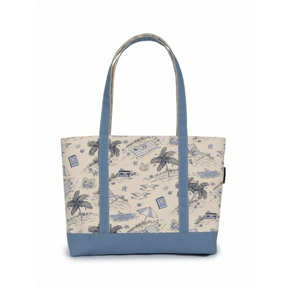 Vacation Vibes Large Zippered Tote, (Hardcover)