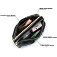 thumbnail image 2 of JUYGO Small Wristlet Bag for Women Retro Genuine Leather Clutch Purse Roomy Travel Phone Wallet with Detachable Wrist Strap, 2 of 8