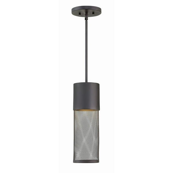 1 Light Medium Outdoor Hanging Lantern in Modern-Industrial Style 5.25 inches Wide By 15.75 inches High-Black Finish-Incandescent Lamping Type Bailey