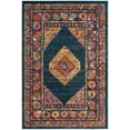 thumbnail image 5 of SAFAVIEH Madison Emmet Traditional Area Rug, Blue/Fuchsia, 5'1" x 7'6", 5 of 7