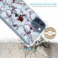 thumbnail image 2 of Marble Flower Case for iPhone 12 Pro,Aesthetic Art Design Pattern Soft TPU Bumper Case Cover, 2 of 5