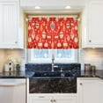 thumbnail image 5 of Yayeee Kitchen Curtains Tier Pair Light Filtering 27"x36" Rod Pocket Short Cafe Window Panel, Red Christmas Ornaments Pattern, 5 of 7