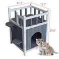 thumbnail image 2 of SalonMore Chat Animal de Compagnie Maison avec Balcon Maison Petit Chien Extérieur Abri Intérieur, 2 of 8