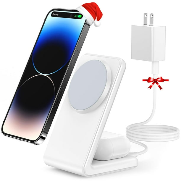 Soporte de cargador inalámbrico Meifigno 2 en 1 Magsafe para iPhone