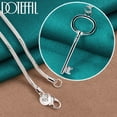 thumbnail image 1 of Aoxiang-collar con colgante de llave redonda de Plata de Ley 925, cadena de 16-30 pulgadas para mujer y hombre, joyería para fiesta de compromiso y boda, 1 of 2