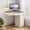 Grey+White, variant on Danniu Corner Desk, Triangle Computer Desk with 3 Drawers, 90-Degree Writing Desk PC Table Makeup Vanity Desk with Storage for Home Office, Living Room, Bedroom (Brown+White)