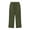 Army Green, variant on Elastic Waist Pants for Women , Linen Loose Straight Capris, Casual Summer Daily Wear,Black,3XL