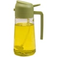 thumbnail image 2 of Glass Oil Spray Bottle Household Kitchen Pouring Kettle Oil Sprayer Bottle 2 In 1 Oil Vinegar Bottle Dispenser 470ml(GREEN), 2 of 5