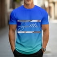 thumbnail image 2 of CONZONE Mens Tshirts Short Sleeve T-Shirts for Men Crew Neck Gradient Color Letter Graphic Casual Summer Tee Tops, 2 of 4