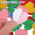 thumbnail image 4 of Uxcell 100Pcs Glitter Foam Stickers 1.8" Self-Adhesive Star-Shape Stickers Multicolor, 4 of 7