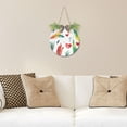 thumbnail image 6 of Various Styles Of Leaf Front Door Porch Decoration Hanging Sign with Artificial Green Plants and Bow for Home Outdoor Indoor, 6 of 7