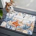 thumbnail image 3 of Entryway Rug 2'x3', Blue Coastal Small Rug for Kitchen Bathroom Door Mat Indoor Entrance, Summer Beach Starfish Weeping Eucalyptus Wooden Non-Slip Area Rugs Floor Mats Carpet Front Door Rugs, 3 of 8