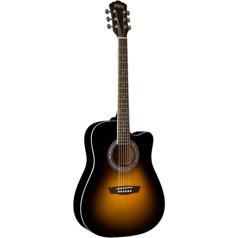 washburn wa90ce dreadnought acoustic electric guitar vintage tobacco sunburst Washburn WA90CE Acoustic-Electric Guitar, Barcus Berry LX4 Preamp, Vintage  Tobacco Sunburst
