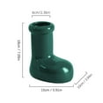 thumbnail image 3 of Christmas Ceramic Boot Vase – Green Santa Shoe Flower Pot for Holiday Décor, Desktop Ornament for Home, Office, or Gift Use (7.09 x 5.91 in), 3 of 5