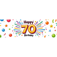 thumbnail image 3 of LUUFILx Colorful 70th Birthday Banner with Star and Confetti Elements Background Backdrop Party Supplies Photography Props for Birthday Party Decoration, 3 of 7