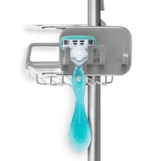 simplehuman Adjustable Shower Caddy Plus, Stainless Steel and Anodized Aluminum