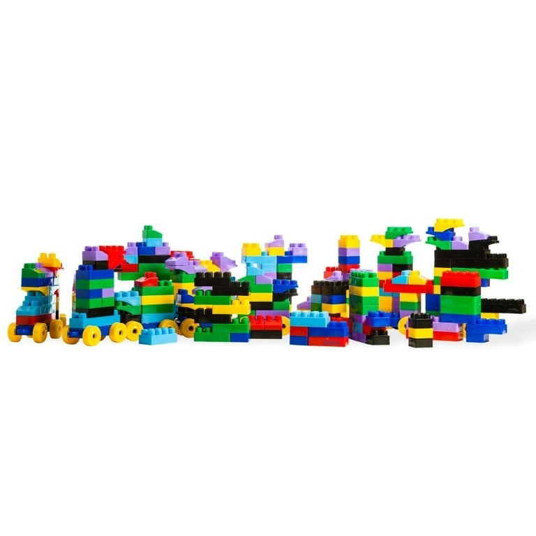 Dimple 2 Set of 300 Piece Kid Friendly Plastic Building Blocks with Wheeled Train Walmart
