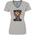 thumbnail image 3 of Inktastic Dog Boxer Squad Women's V-Neck T-Shirt, 3 of 5