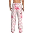 thumbnail image 3 of Balery Cute Flamingo with Heart print Men's Pajama Pants,Ultra Lightweight Pjs,Lounge Pant-Small, 3 of 9