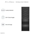 thumbnail image 5 of Annecy 15" W x 46" H x 12" D  Linen Cabinet in Phantom Black, 5 of 6
