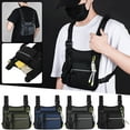 thumbnail image 1 of Bolsa multifuncional ajustable para el pecho | Bolsa impermeable reflectante para exteriores | Bolsillo de viaje ligero de fibra de alta densidad | Organizador de almacenamiento compacto de 25x4x23, 1 of 3