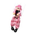 thumbnail image 3 of Bewildely Marioneta de línea de tracción, marioneta de mano, juguete interactivo para padres e hijos, payaso manual para niños, juguete Juguetes Rosa, 3 of 6