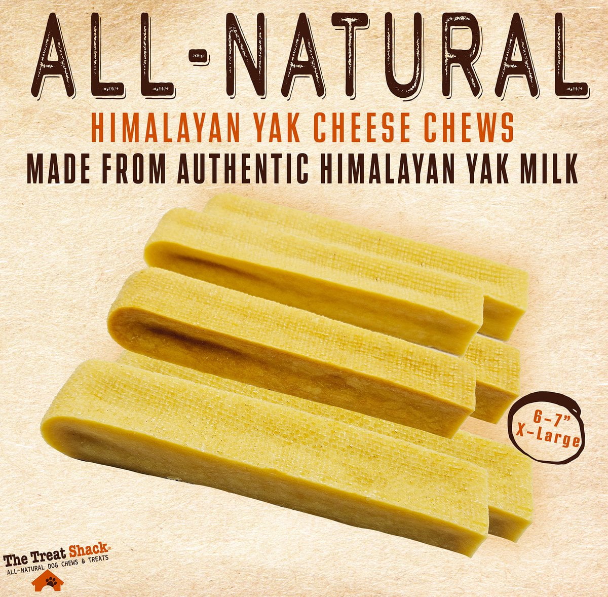 The Treat Shack Jumbo 6-7-in Himalayan Yak Cheese Chews Dog Chew Treat, 32-oz