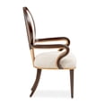 thumbnail image 4 of Michael Amini Camellia Field Dining Arm Chair in Linen/Warm Pecan (Set of 2), 4 of 17