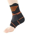thumbnail image 2 of MERIGLARE Flexible Washable Ankle Support Brace Breathable Elastic Adjustable for Orange Stripe M, 2 of 8