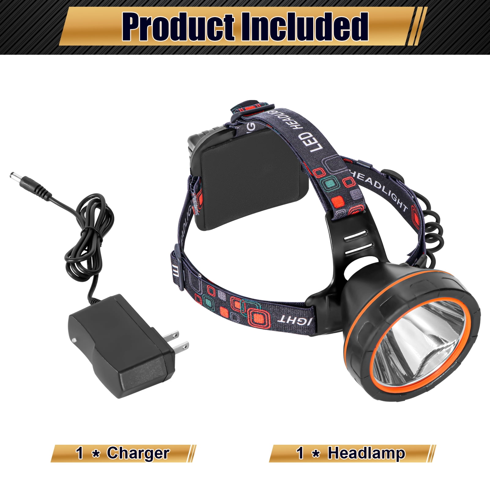 Hunting Friends Superbright Headlight Rechargeable Separation Style LED Headlamp High Power Head Lamp Waterproof Headlight Coon Hunting Lights for Outdoor Hiking Fishing Hunting