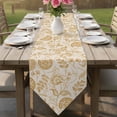 thumbnail image 6 of Spring Floral Table Runner Linen Burlap Table Runner 72 Inches Long Summer Botanical Farmhouse Vintage Dresser Scarves for Kitchen Island Coffee Dining Party Wedding Banquet Holiday Decor 16"x72", 6 of 8
