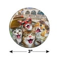 thumbnail image 3 of Venice Italy Cats Selfie Kitchen Refrigerator Locker Button Magnet, 3 of 6