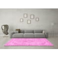 thumbnail image 3 of Ahgly Company Indoor Round Abstract Pink Modern Area Rugs, 5' Round, 3 of 4