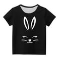 thumbnail image 4 of TFEOQRY Tween Boys Girls Blouses Shirts Fashion Cute Round Neck Print Short Sleeve Top, 4 of 5