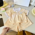 thumbnail image 5 of Girls' 2-Piece Summer Outfit 6-12 Months 12-24 Months 2t 3t 4t 5t 6t 7t Children Short Sleeve Graphic T-Shirt And Cargo Shorts Set 18-24 Months, 5 of 9